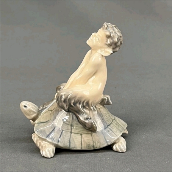 Royal Copenhagen Denmark Porcelain Faun on Tortoise #858; Mint condition - Picture 7 of 13